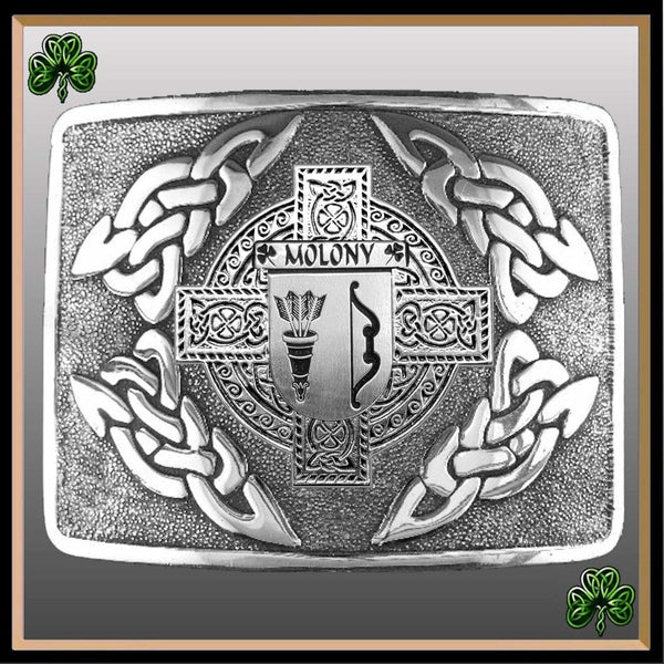 Molony Irish Coat of Arms Interlace Kilt Buckle