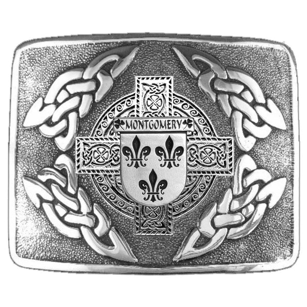 Montgomery Irish Coat of Arms Interlace Kilt Buckle