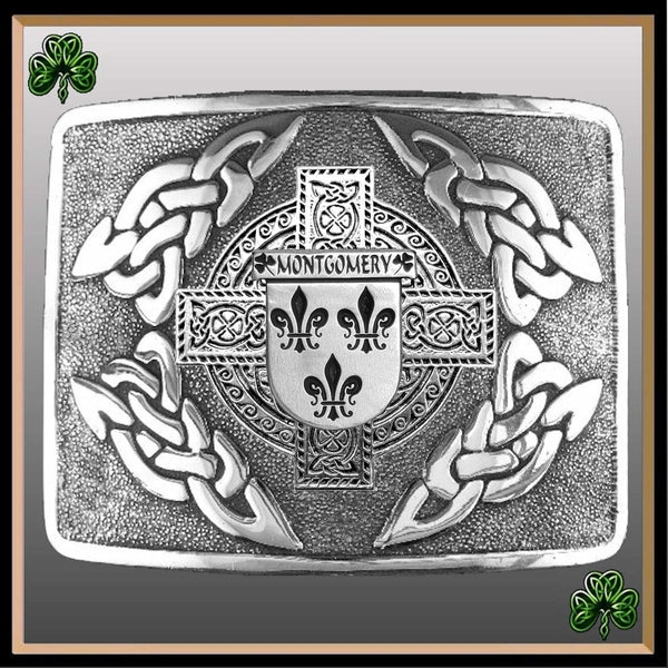 Montgomery Irish Coat of Arms Interlace Kilt Buckle