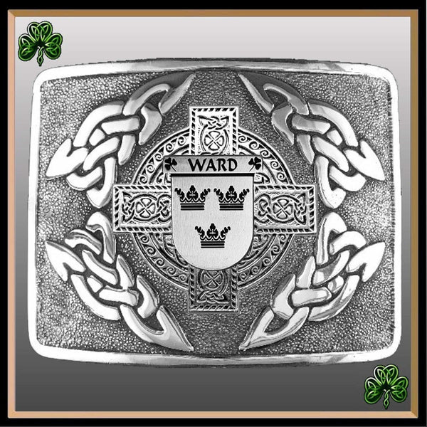Ward Irish Coat of Arms Interlace Kilt Buckle