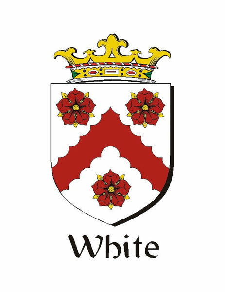 White Irish Coat of Arms Interlace Kilt Buckle