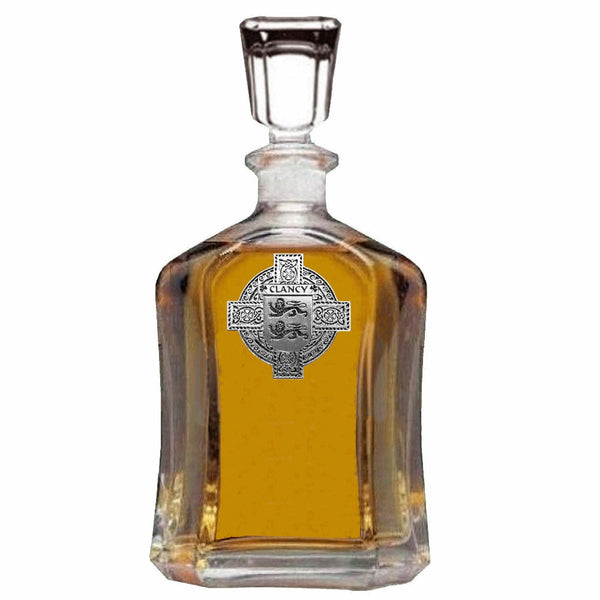 Clancy Irish Dublin Coat of Arms Badge Decanter