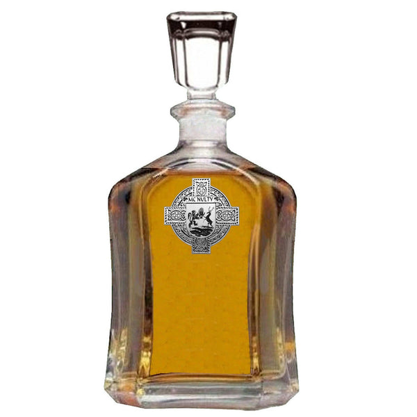 McNulty Irish Dublin Coat of Arms Badge Decanter