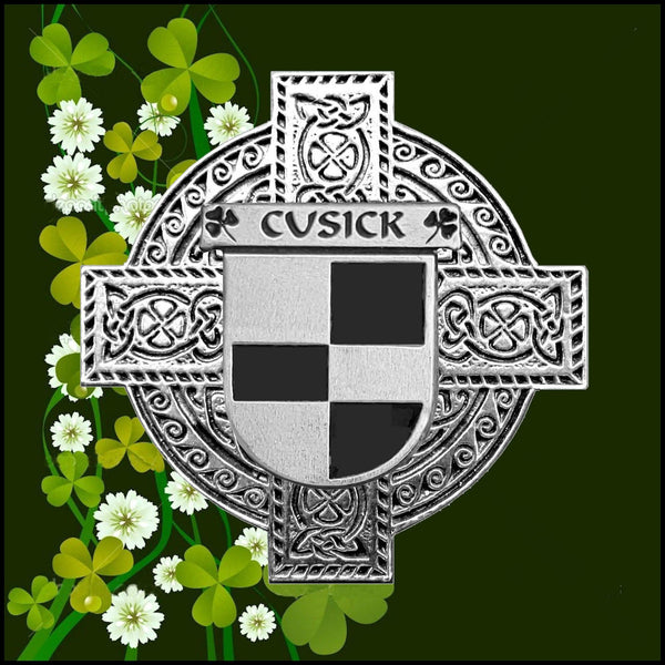 Cusick Irish Dublin Coat of Arms Badge Decanter