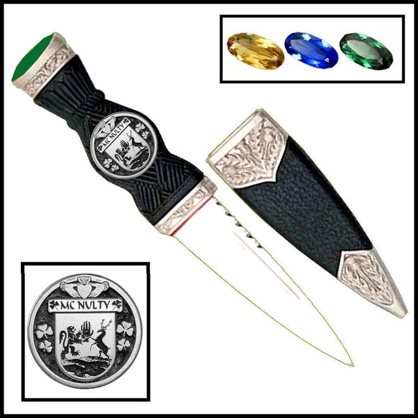 McNulty Irish Coat Of Arms Disk Sgian Dubh