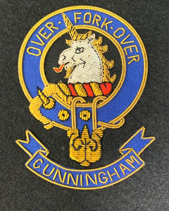 Cunningham Scottish Clan Embroidered Crest