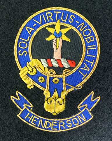 Henderson Scottish Clan Embroidered Crest
