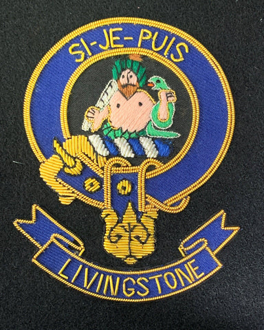 Livingstone Scottish Clan Embroidered Crest