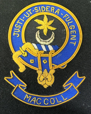 MacColl Scottish Clan Embroidered Crest