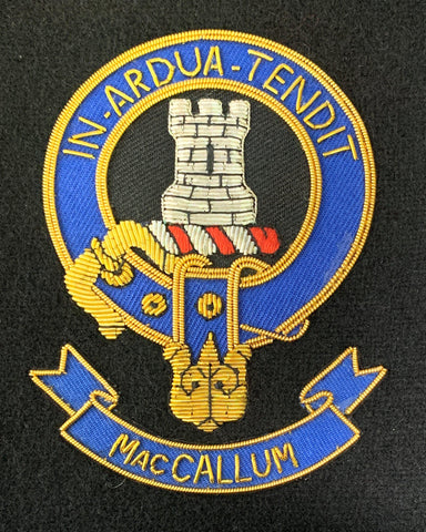 MacCallum Scottish Clan Embroidered Crest