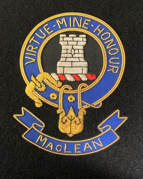 MacLean Scottish Clan Embroidered Crest