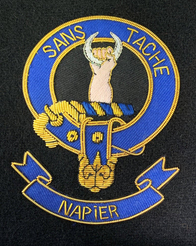 Napier Scottish Clan Embroidered Crest