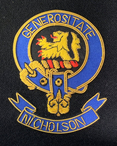 Nicholson (Lion) Scottish Clan Embroidered Crest
