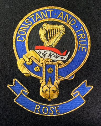 Rose Scottish Clan Embroidered Crest