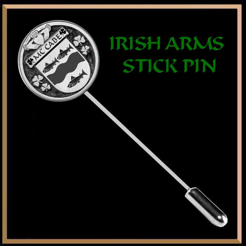 McCabe Irish Family Coat of Arms Stick Pin