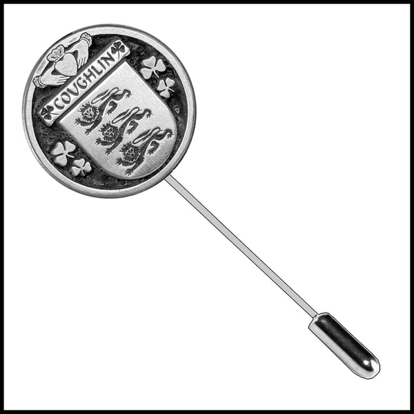 Coughlin Irish Family Coat of Arms Stick Pin