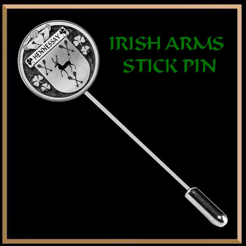 Hennessay Irish Family Coat of Arms Stick Pin
