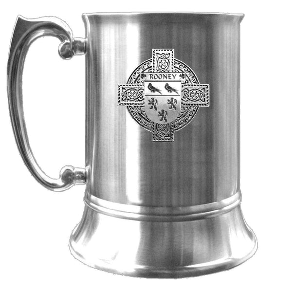 Rooney Irish Coat Of Arms Badge Stainless Steel Tankard