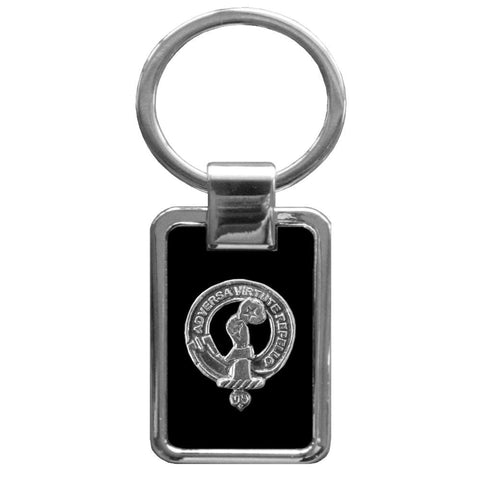 Dewar Clan Black Stainless Key Ring