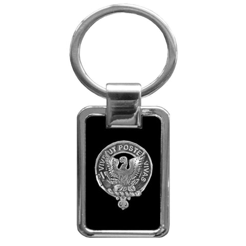 Johnston (Caskieben) Clan Black Stainless Key Ring