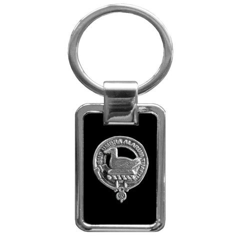 Lauder Clan Black Stainless Key Ring