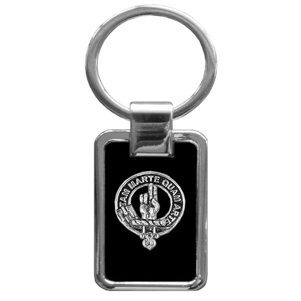 Logie Clan Black Stainless Key Ring