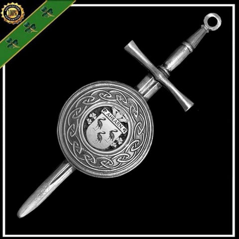 Ahearn Irish Dirk Coat of Arms Shield Kilt Pin