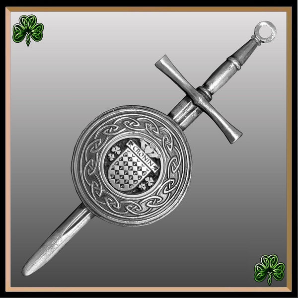 Cronin Irish Dirk Coat of Arms Shield Kilt Pin