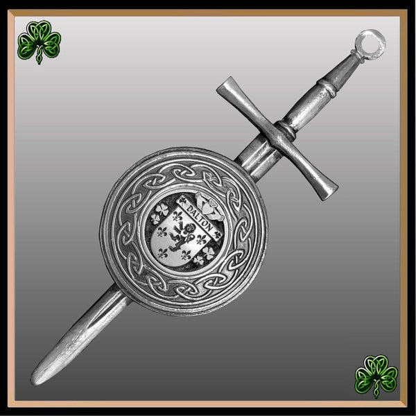 Dalton Irish Dirk Coat of Arms Shield Kilt Pin