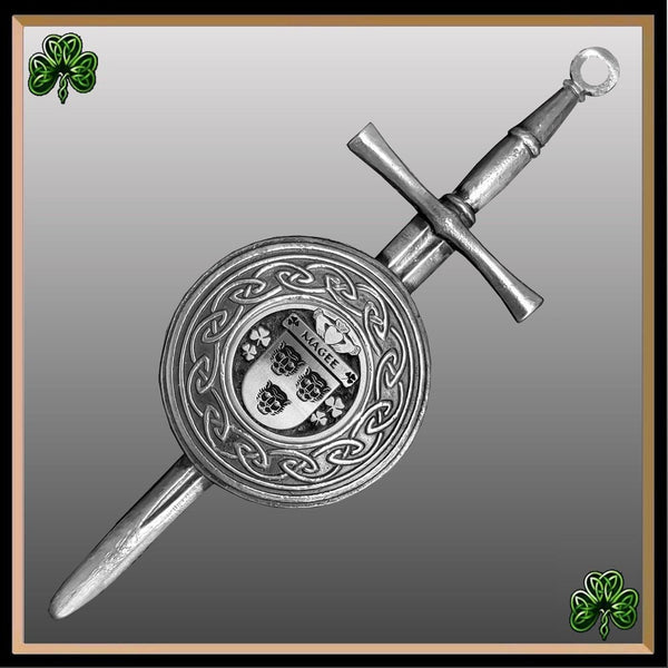 Magee Irish Dirk Coat of Arms Shield Kilt Pin