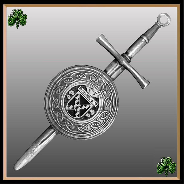 Prendergast (Tipperary) Irish Dirk Coat of Arms Shield Kilt Pin