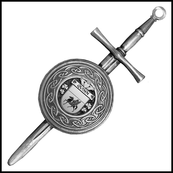 Quinn Irish Dirk Coat of Arms Shield Kilt Pin