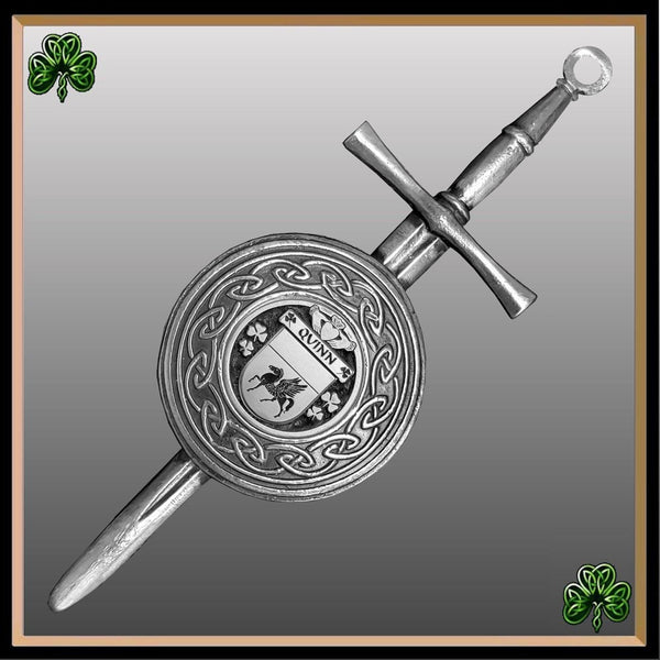 Quinn Irish Dirk Coat of Arms Shield Kilt Pin