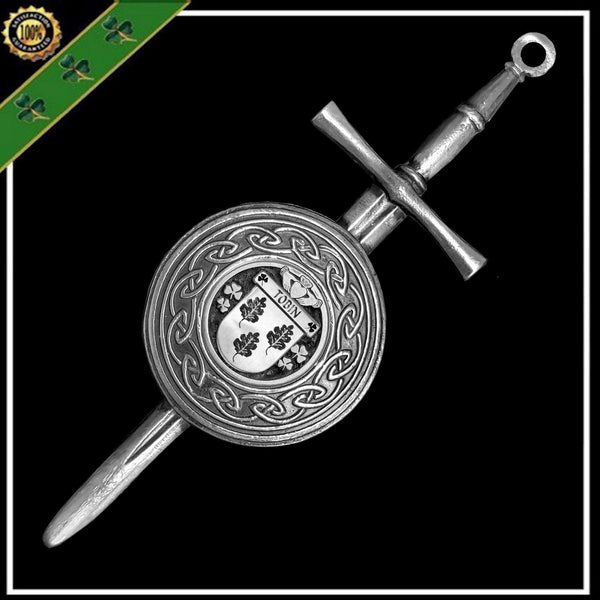 Tobin Irish Dirk Coat of Arms Shield Kilt Pin