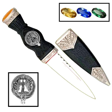 Falconer Clan Crest Sgian Dubh, Scottish Knife