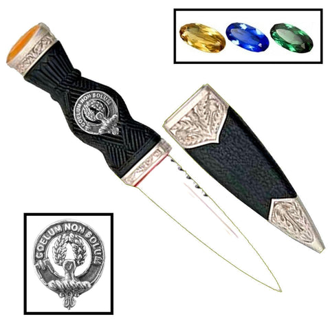 Stevenson Clan Crest Sgian Dubh, Scottish Knife