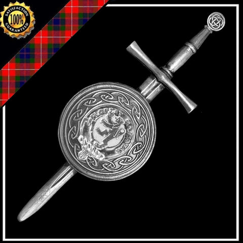 Brown Scottish Clan Dirk Shield Kilt Pin