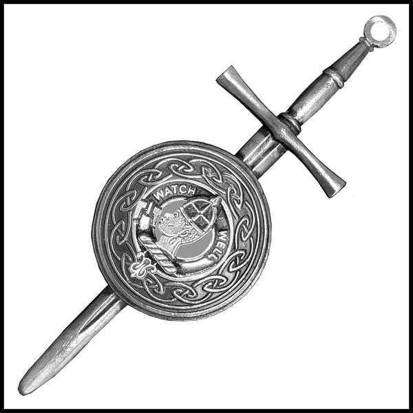 Haliburton Scottish Clan Dirk Shield Kilt Pin