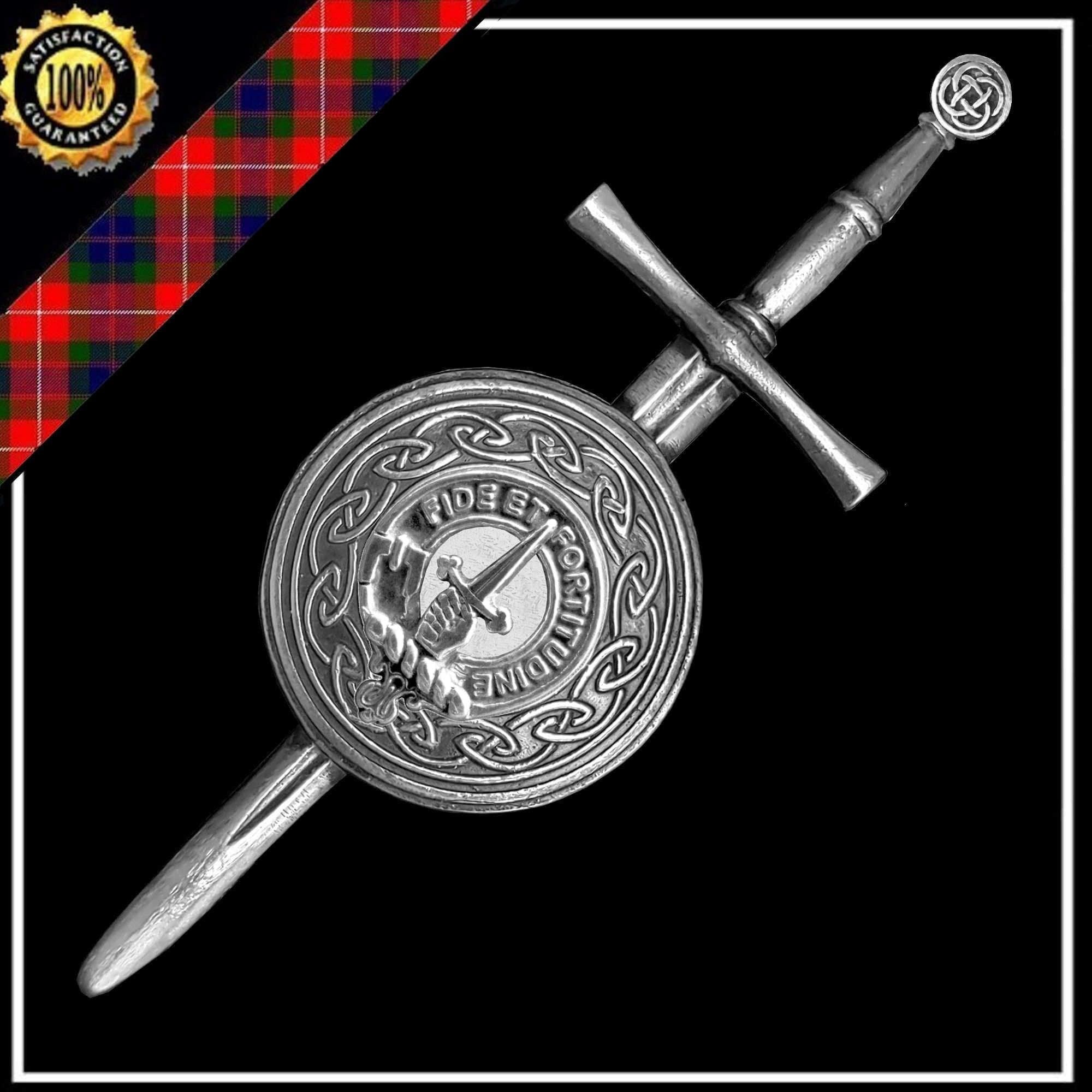 Shaw Scottish Clan Dirk Shield Kilt Pin