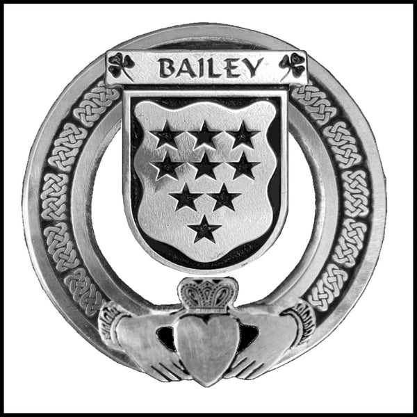 Bailey Irish Claddagh Coat of Arms Badge