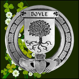 Boyle Irish Claddagh Coat of Arms Badge