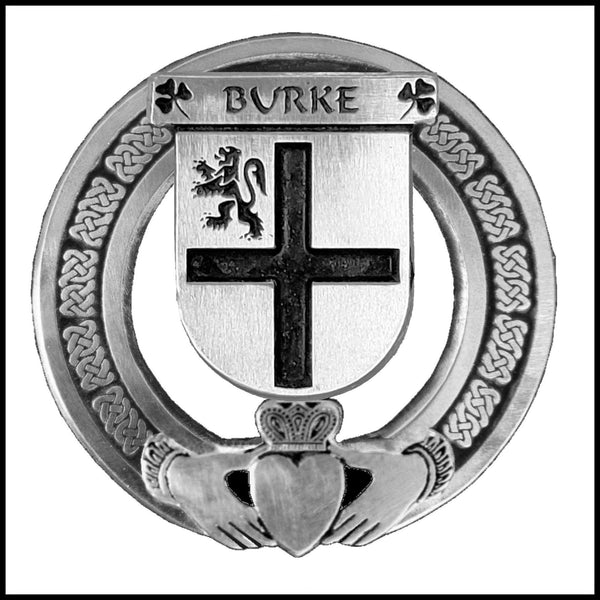 Burke Irish Claddagh Coat of Arms Badge