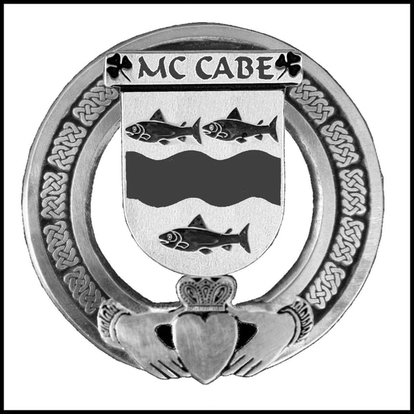McCabe Irish Claddagh Coat of Arms Badge