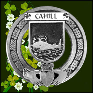 Cahill Irish Claddagh Coat of Arms Badge