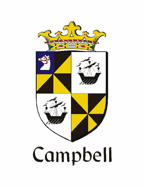 Campbell Irish Claddagh Coat of Arms Badge