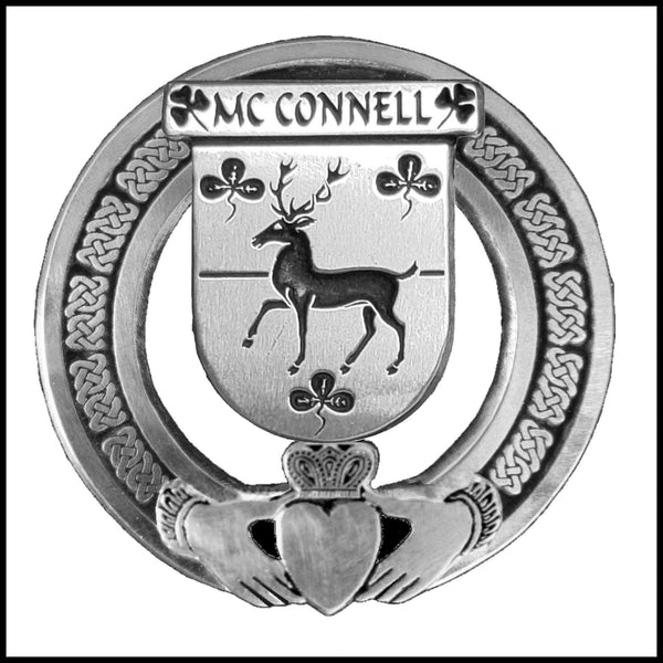 McConnell Irish Claddagh Coat of Arms Badge