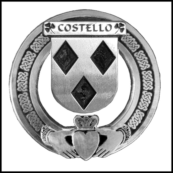 Costello Irish Claddagh Coat of Arms Badge