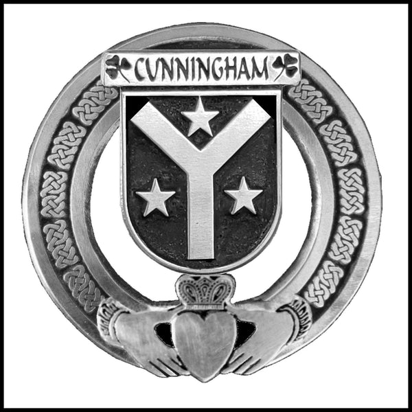 Cunningham Irish Claddagh Coat of Arms Badge