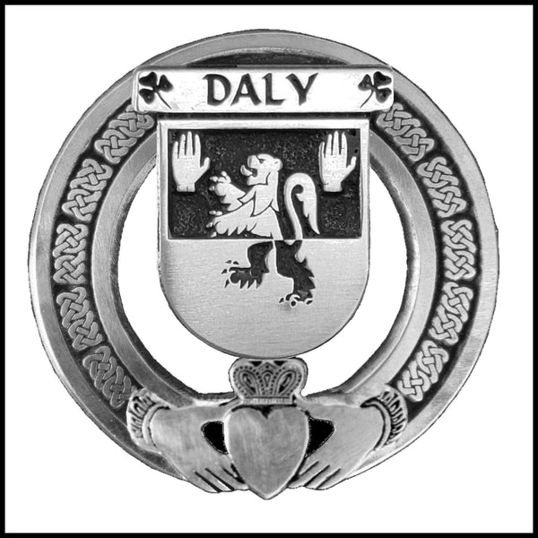 Daly Irish Claddagh Coat of Arms Badge