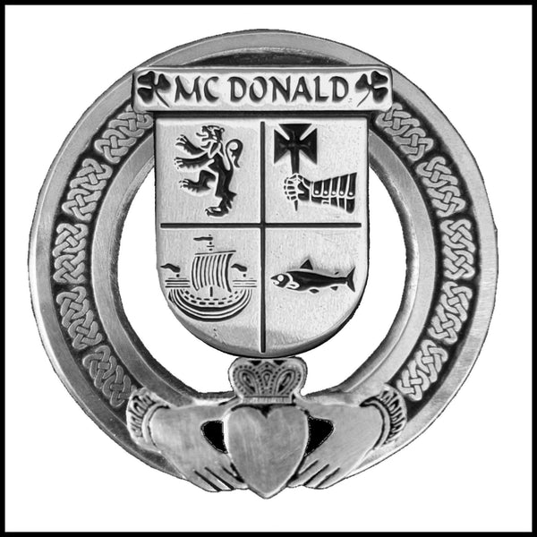 McDonald Irish Claddagh Coat of Arms Badge